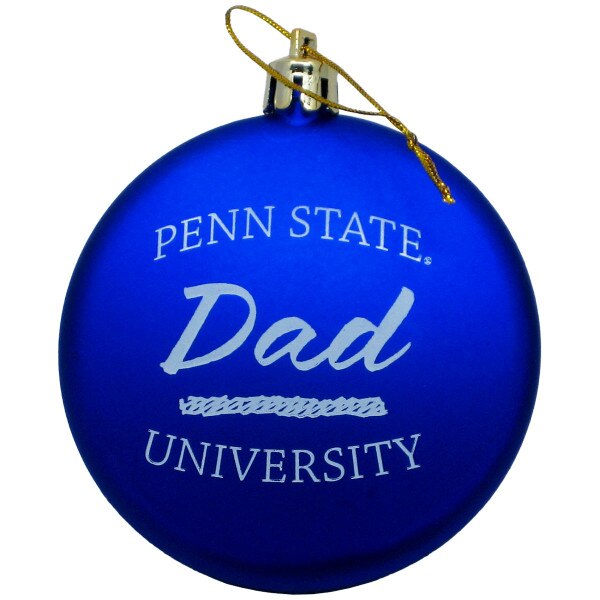ornament blue disc with Penn State University Dad